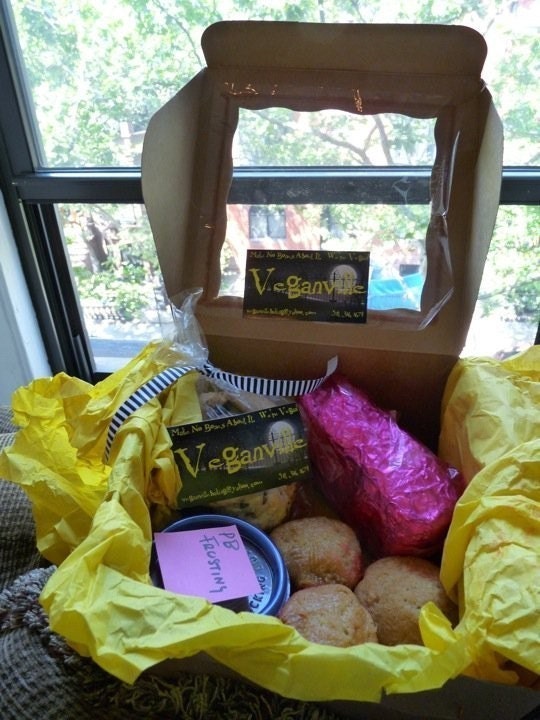 Vegan Sampler Dessert Gift Box With Chocolate Mousse or PB frosting Perfect Gift
