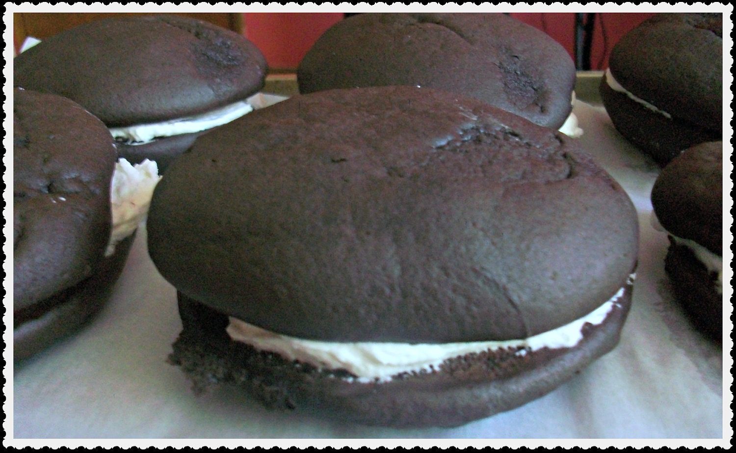 Vegan Chocolate Whoopee Pies With Vanilla Creme Middles Perfect Birthday Gift or Comfort Food