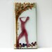 Hand Painted fused glass, Eve and the apple tree