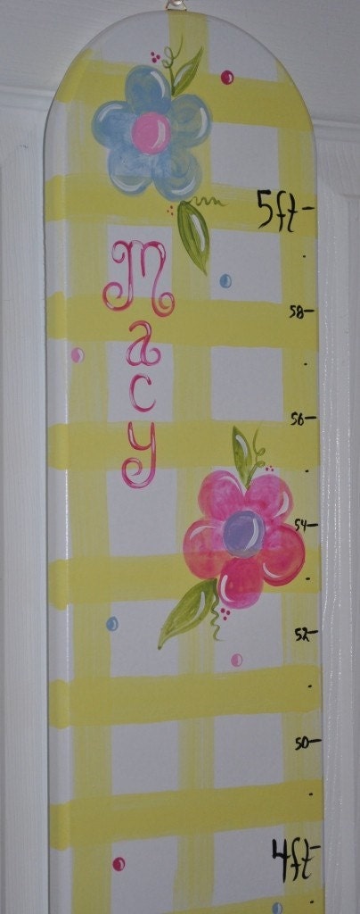 Handpainted Canvas Growth Chart
