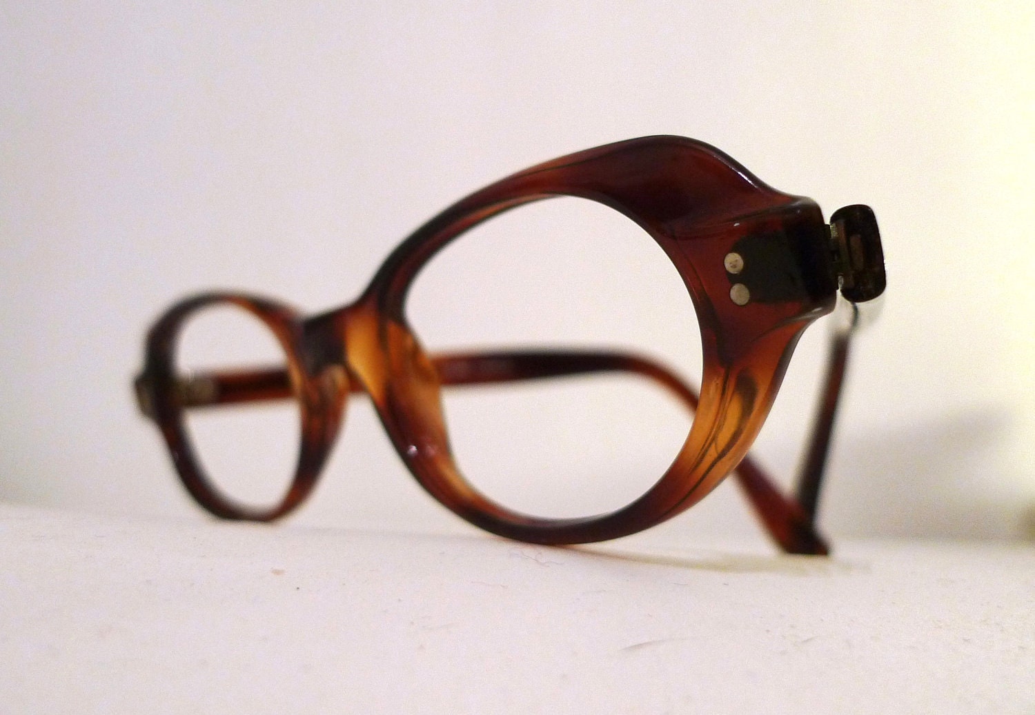 SALE Mod Bubble Cat Eye Frames / France Tortoise Shell Horn Rimmed Eyeglasses, Mad Men Frames