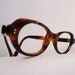 SALE Mod Bubble Cat Eye Frames / France Tortoise Shell Horn Rimmed Eyeglasses, Mad Men Frames