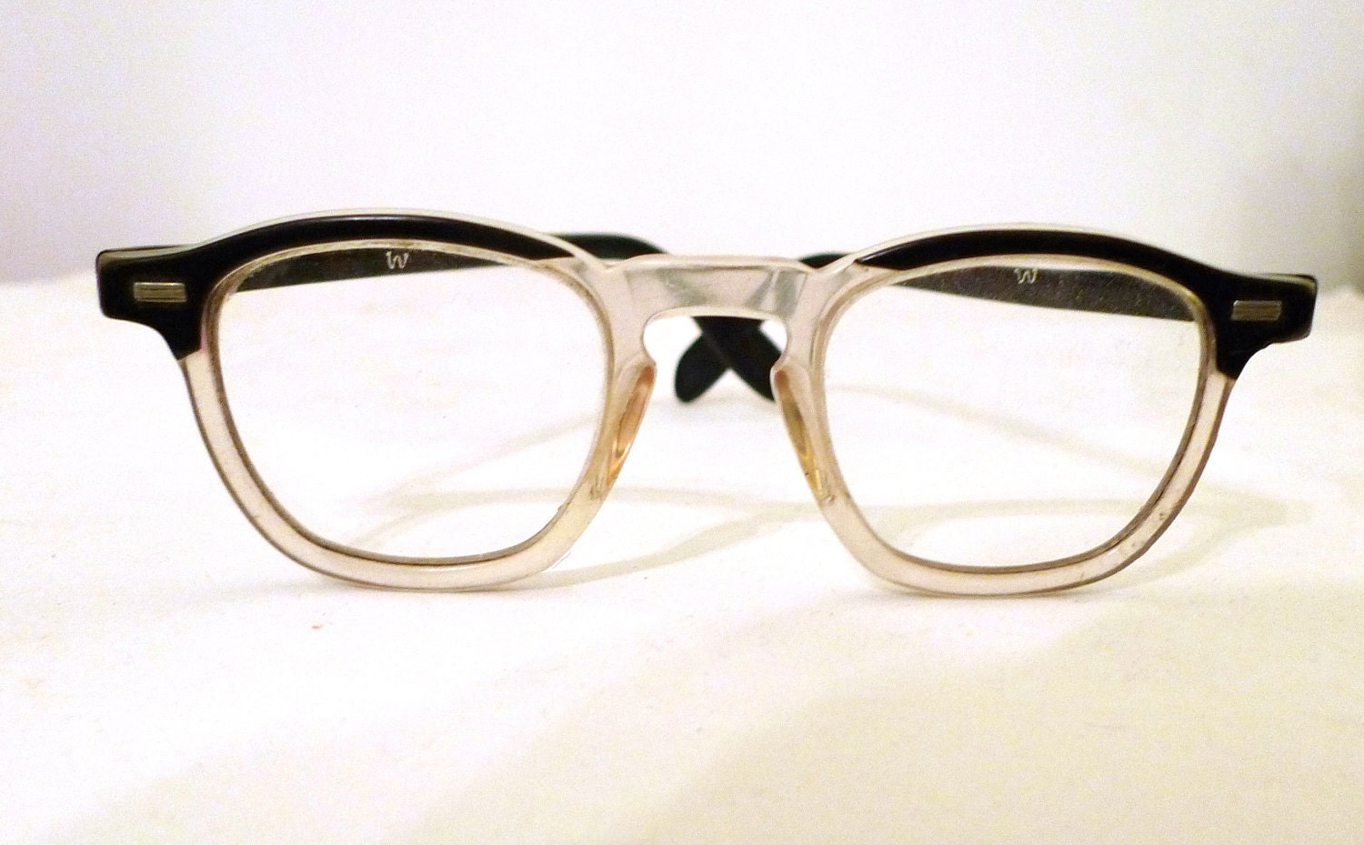 Black - Clear Horn Rimmed Eyeglass Frames //Tart-like //Transparent G-Man, Cat Eye Unisex Sunglasses Willson Optical