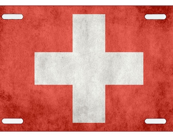 Swiss Flag - Switzerland License Plate