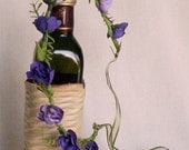 Vineyard Wedding Hairpiece - Aggie-  Flower Crown Purple hair circlet Bridal Halo bridesmaid acessories hairwreath