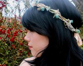 hair accessories -Nicole- Flower crown Vintage Lace Hair Circlet Floral Headband bridals photo shoot prop Ready Ship wedding accessories