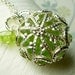 SALE SALE SALE - Worry Locket - peridot gemstones in star filigree sterling silver necklace