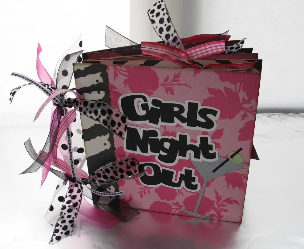 GIRLS NIGHT OUT Scrapbook Album Chipboard Memory Book 6x6 Premade Ready to Ship Il_170x135