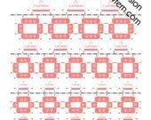 Printable PDF File - Dollhouse Miniature Cupcake Boxes - Salmon Pink