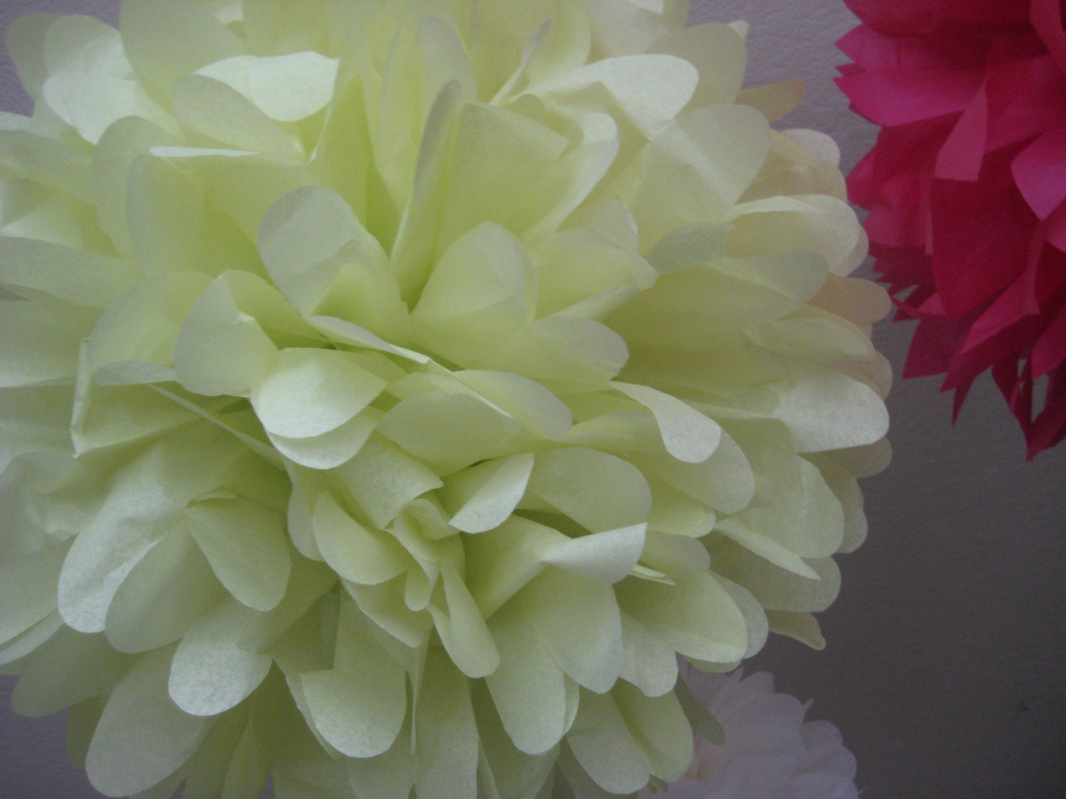 Zest - 1 Large Tissue Papered Pom Pom Flower Decor DIY Kit - Birthday celebrations Il_570xn