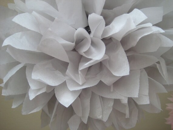 Light Gray - 1 Tissue Paper Pom Pom Kit - Portland Original Il_570xn