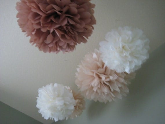 18 Sugar and Spice Tissue Paper Pom Poms Decoration PARTY DIY Kit Il_570xn