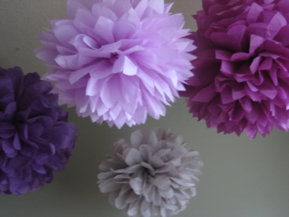 Three Berry Pie - 10 Tissue Paper Pom Poms Decoration Holiday Party DIY Kit - Birthday Party Il_570xn