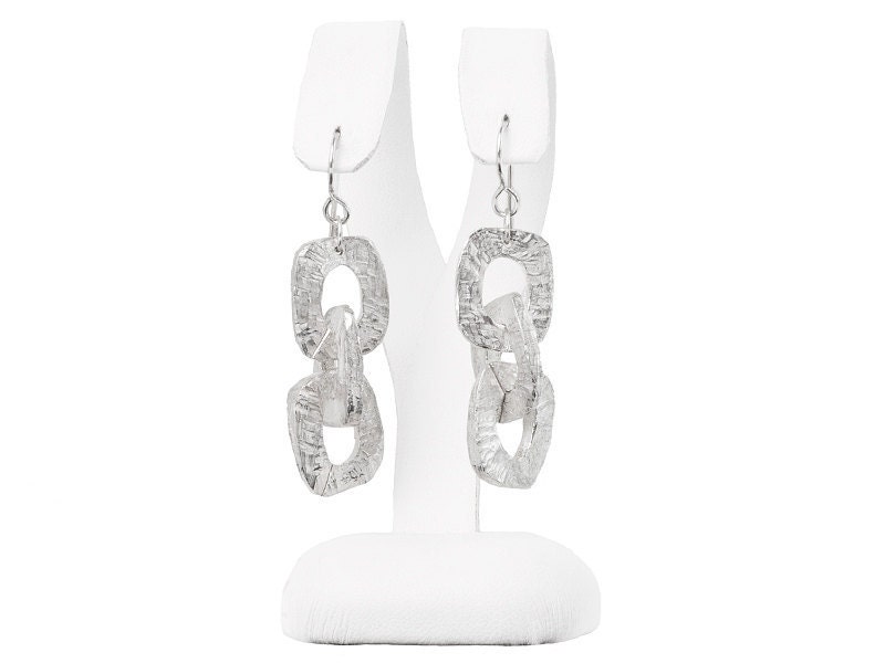 Chain Link Earrings - Sterling Silver