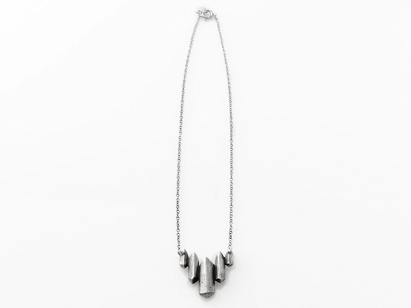 Peaks Necklace - Oxidized Sterling Silver