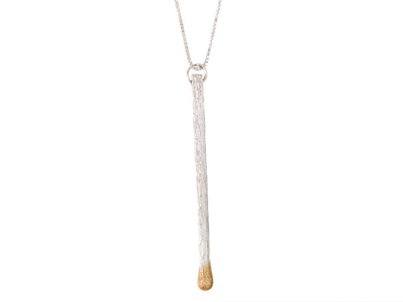 Matchstick Necklace - Gold Vermeil Tip