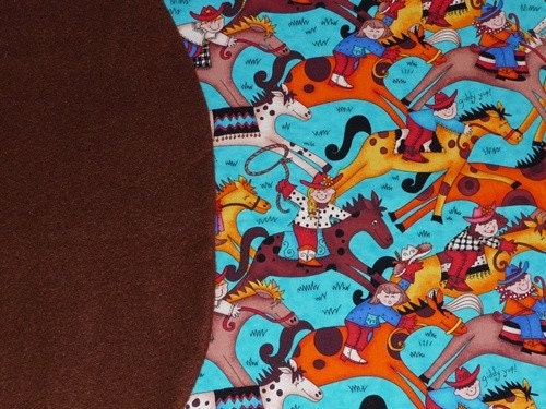 Cozy O Baby Pillow with a Fun, Go West Themed Cover - Girl or Boy