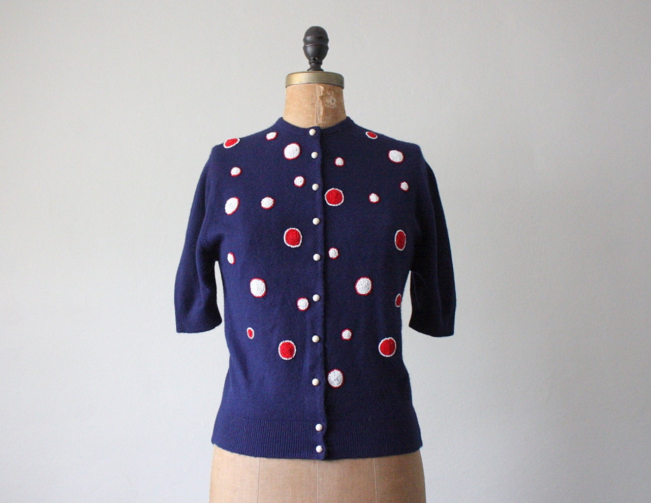 elsa schiaparelli vintage 1950's cardigan