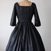 bird dress - 1950's black lace bird dress