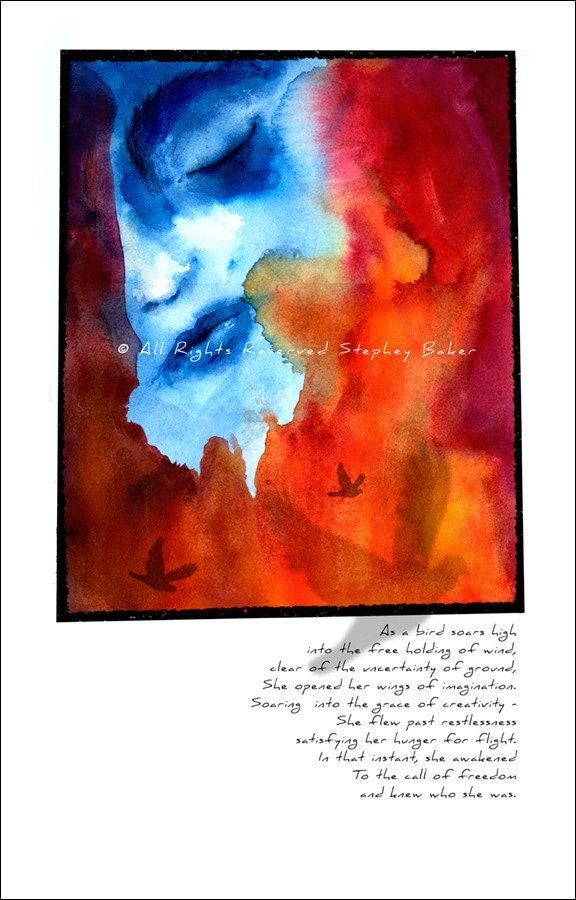 8x12 Handmade FIne Art Giclee Print Satisfying the hunger for flight