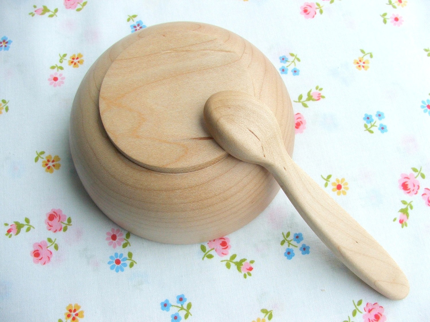 Wooden Baby Bowl and Spoon, in Maple - Wood Dishes