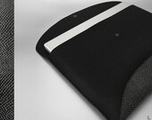 Mac Book Pro sleeve Macbook Air sleeve BLACK SNAKE unique laptop sleeve felt and leather for your 13 15 MacBook Pro or 11 13 Air