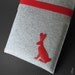 13 Macbook or 15 inch Mac book Pro sleeve RED RABBIT german wool felt sleeve for