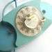 Turquoise Blue Rotary Princess Phone