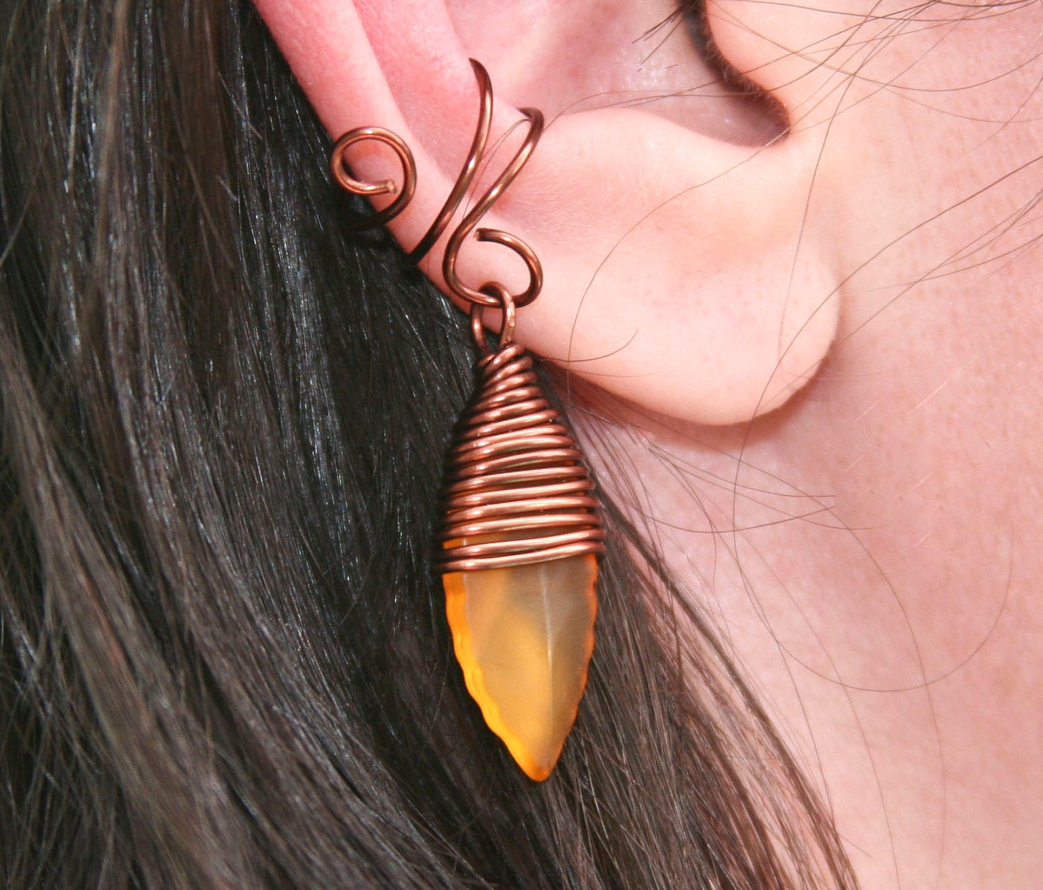Amber Ice Ear Cuff
