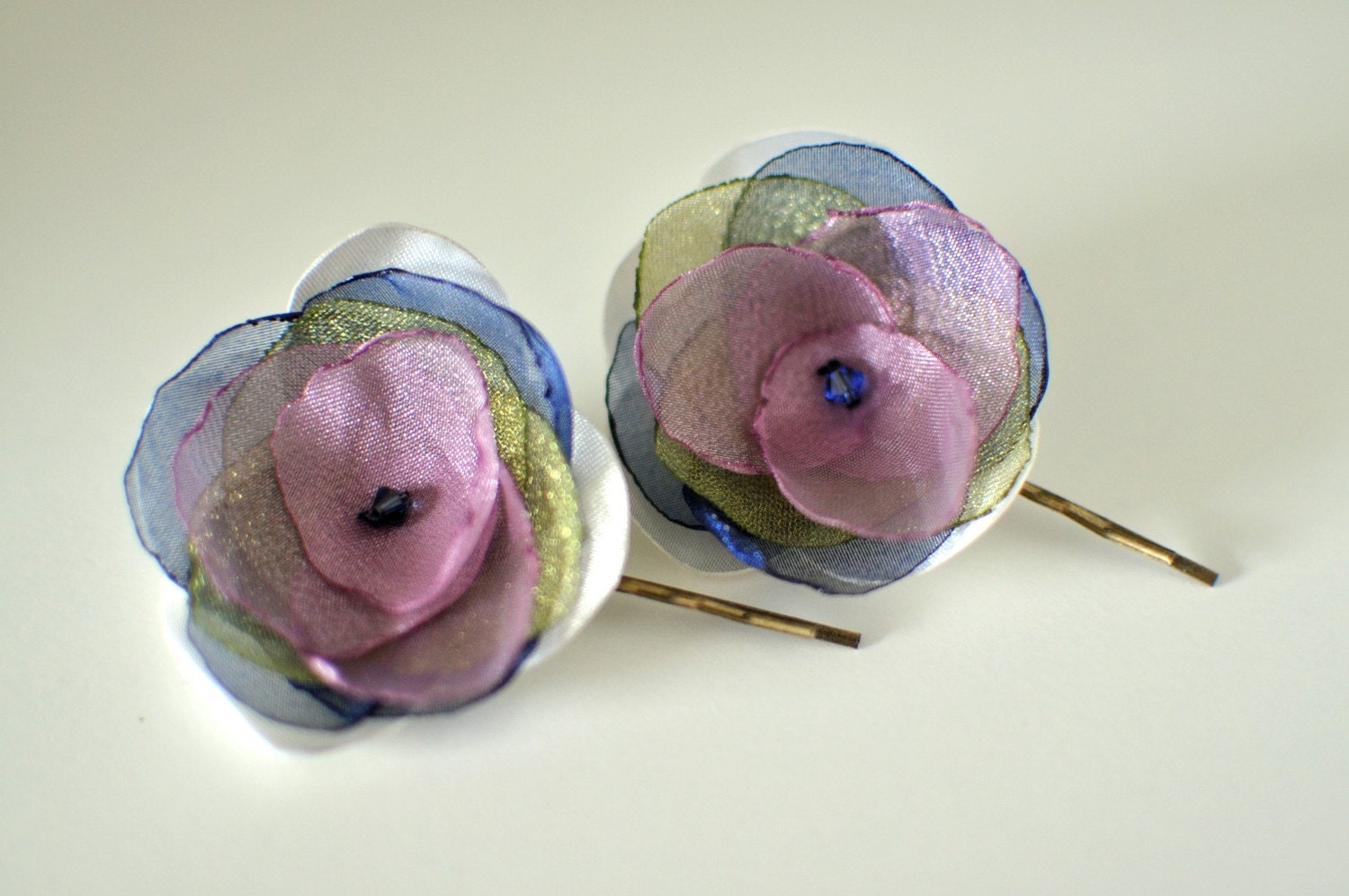 Berry Blossom Hair Pin Set - made to order