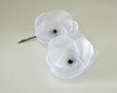 White Sparkly Hair Pin Set II - made to order
