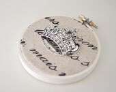 French Princess Ornament - Silver Crown