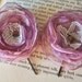 SALE Lilac - Pair of Flower Hairpins in Pink