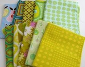 Destash - Asssorted designer fabric FQs - Green