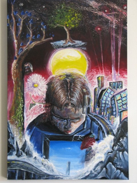 The Invisible Man, Oil on canvas Original, by Tye J. Schloer