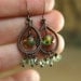 Copper Coiled Hoops with Czech Glass Beads and Dangles