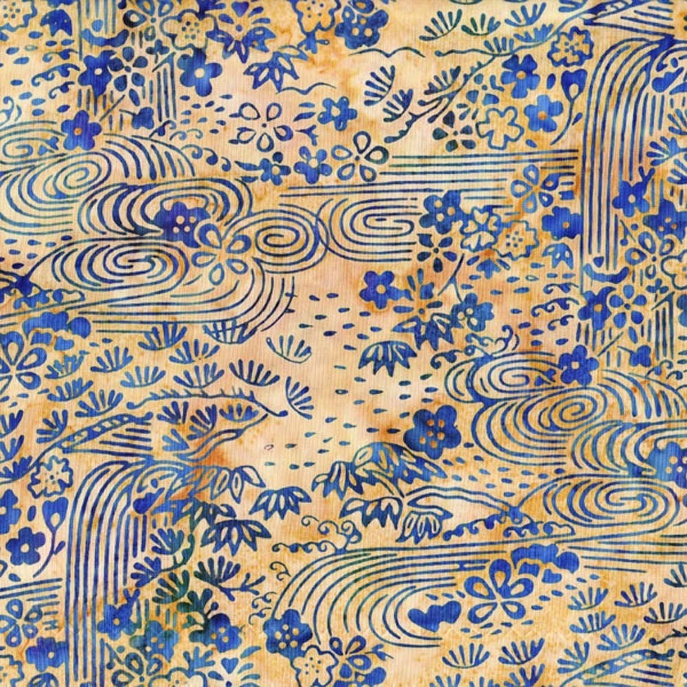 Hoffman 206 Waterfalls Agate Cotton Batik Fabric