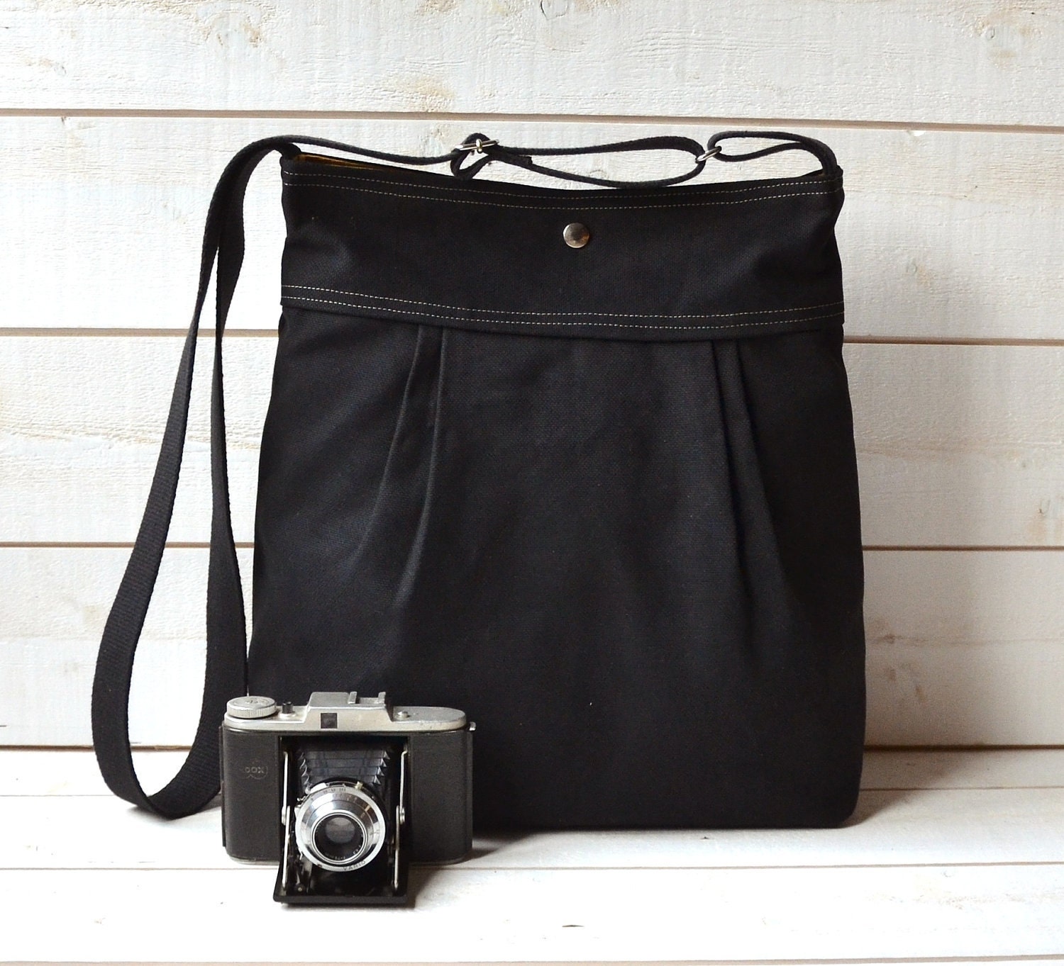 Chat Noir / WATER PROOF Extra Large Diaper bag / Baby diaper bag / Messenger bag Black Made to order