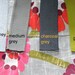 Bright Purse Diaper bag MIMOSA GRAY Medium / floral print  with red pink flower/  jute webbing flap-8 pockets