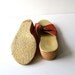 Vintage Red Wedge Sandals/ Worishofer Wannabes / Slip on Buckle Comfort Wedge / Size 8
