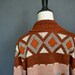 RESERVED 1970s Aztec Cardigan with Bell Sleeves / size small or medium