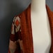 RESERVED 1970s Aztec Cardigan with Bell Sleeves / size small or medium