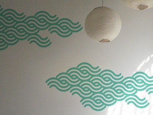Clouds ornament Wall Decal sticker