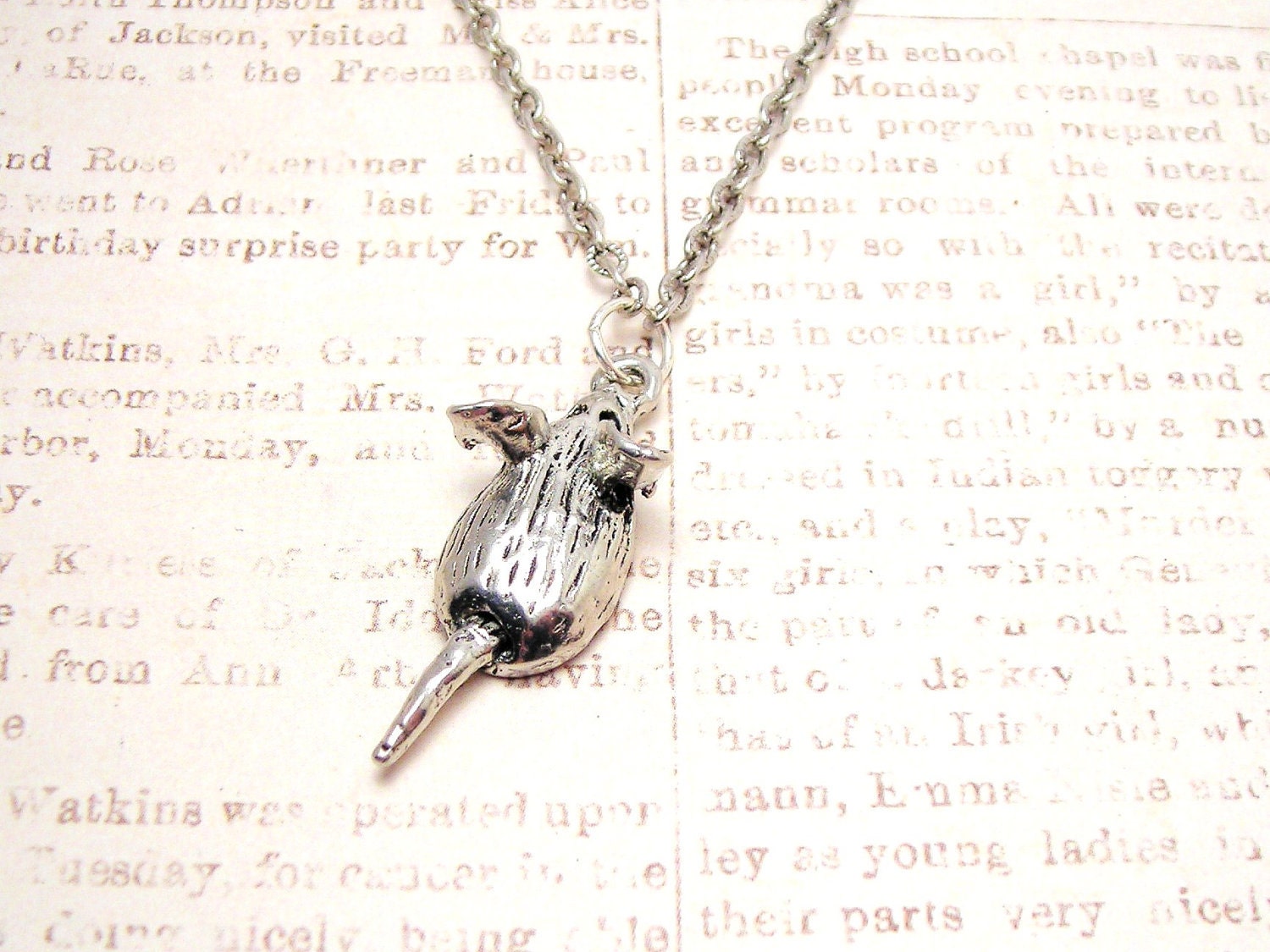 Rat pendant necklace