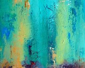 Forest - original oil painting , abstract 7x9 inch