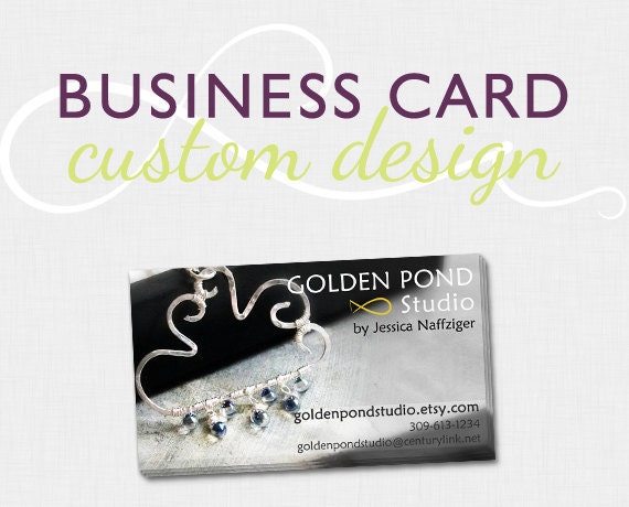 Business Card - custom design, printable digital file. One-sided design
