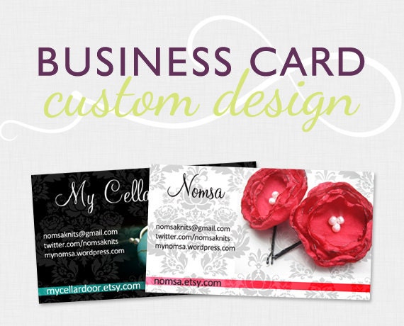 Business Card design, custom, double-sided, digital design