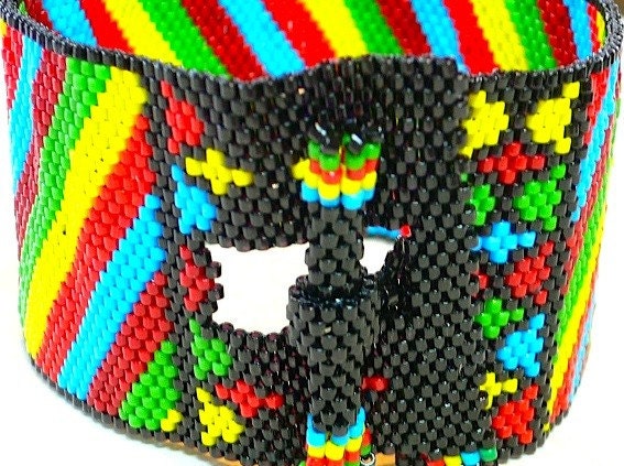 Sizzling stripes cuff bracelet