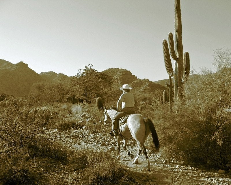 Horseman... Landscapes of Arizona in Sepia 6