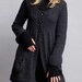 Long or Short Version Cardigan Sweater in Soft Wool Color